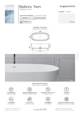 Baignoire en blanc mat | VARS