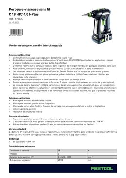 Perceuse-visseuse sans fil multifonction | C 18 HPC 4,0 I-Plus