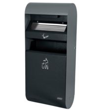 Cendrier mural 3 litres avec poubelle 14 litres