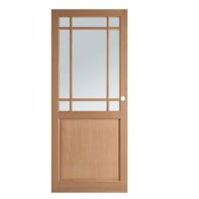 Porte coulissante Ron chêne plaqué 9 carreaux | LAPEYRE SERVICES