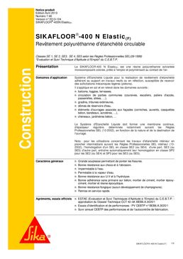 Revêtement d'étanchéité polyuréthanne circulable | Sikafloor 400 N Elastic