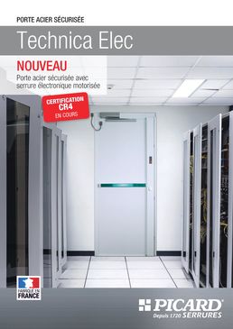 Porte acier sécurisée avec serrure électronique motorisée | Porte Technica Elec