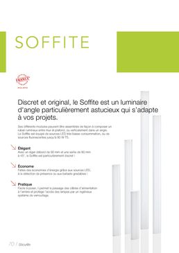 Luminaires décoratifs LED ou fluo pour montage en angle | Soffite