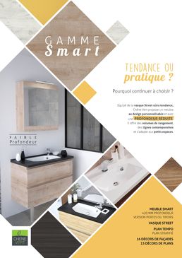 Meuble vasque de salle de bain avec tiroirs GAIN D'ESPACE | Smart tiroirs 