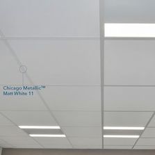 Ossatures de suspension pour plafonds modulaires blanc mat | Chicago Metallic™ Matt White 11