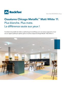 Ossatures de suspension pour plafonds modulaires blanc mat | Chicago Metallic™ Matt White 11