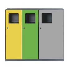 Poubelle de tri sélectif tout métal - extérieure et intérieure | CBT30