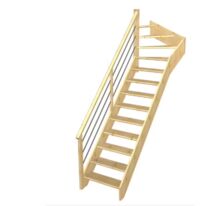 Escalier Aria quart tournant haut rampe Régate tubes inox | LAPEYRE SERVICES