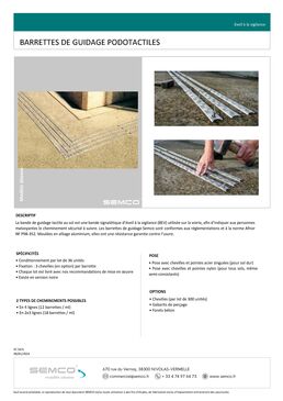 Bande de guidage podotactile | Barrettes de guidage podotactiles en alliage aluminium