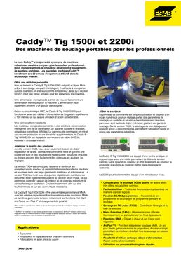 Poste de soudage Caddy TIG 1500i/2200i | TA33