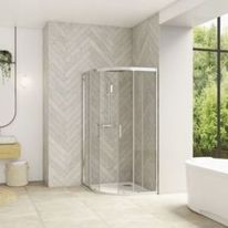 Paroi de douche à accès d'angle 1/4 de rond coulissant avec seuil | SMART DESIGN R/C