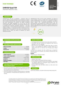 Granulats complexes formulation de béton | CHRYSO®Quad 