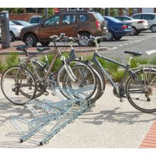 Râtelier 20 vélos au sol face-à-face