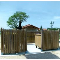 Cache conteneur en bois