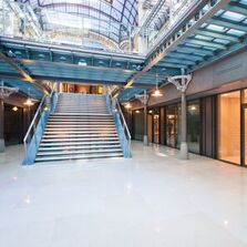 Porte à 2 vantaux coupe-feu vitrée en acier | ACIERFLAM