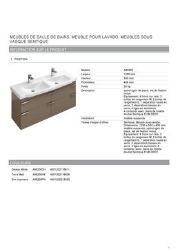 Gamme de meubles de rangements et sanitaires | Sentique