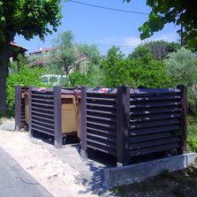Cache conteneurs à poubelles et déchets en plastique recyclé  | CACHE-CONTENEURS