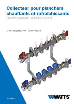 Collecteur Inox équipé pour planchers chauffants et rafraîchissants | WATTS INDUSTRIES 