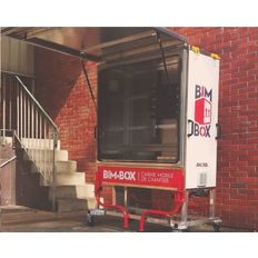 Cabine mobile de chantier pour le stockage et la présentation des données BIM | BIM BOX
