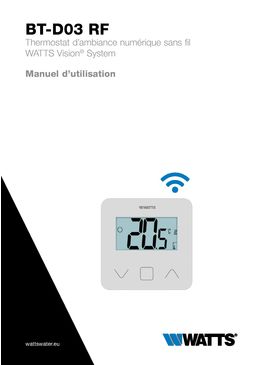 Thermostat d'ambiance numérique sans fil | BT-D03-RF