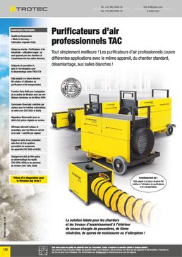 Location de purificateur d'air de chantier