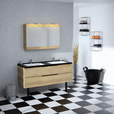 Meuble haut à miroir salle de bain - Armoire de toilette | Dixie