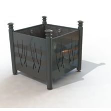 Jardinière de ville Arcachon - Tête élégance peint & métal