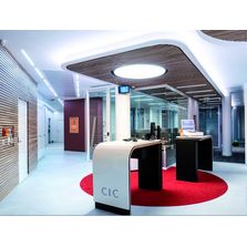 Plafond acoustique en grille de pin massif résistant au feu | Panneau Grille Bois Massif