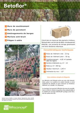 Blocs doubles végétalisables | Betoflor