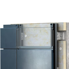 Bardage par emboîtement de modules sur vis étagées | Paros