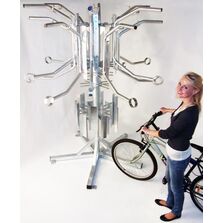 Rangement vélos verticales avec touniquet | SOLUVELOS 