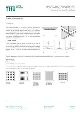 Dalle en acier galvanisé ou en aluminium pré-laqué pour plafonds | MODENA T24 