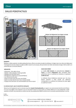 Dalles podotactiles d'éveil à la vigilance en béton polymère | Dalles podotactiles SEMCO