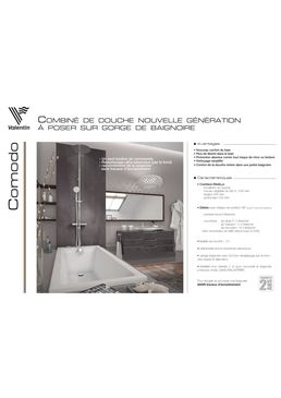 Combiné de douche à poser sur gorge de baignoire | Comodo