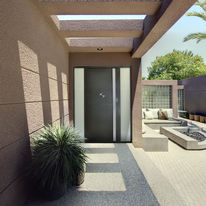 Porte d'entrée monobloc en aluminium à haute performance thermique | Série 5700 Monobloc