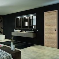 Bloc-porte intérieur battante ou coulissante à décor bois veiné aspect chêne | Chari