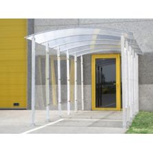 Abri fumeur type couloir - Pieds métal zingué