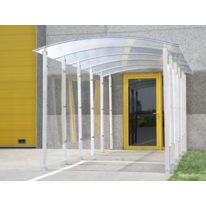 Abri fumeur type couloir - Pieds métal zingué