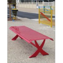 Banquette urbaine | Banquette Ecolor en acier thermolaqué