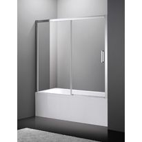 Pare baignoire fixe et coulissant verre transparent et profil aluminium | Aktual