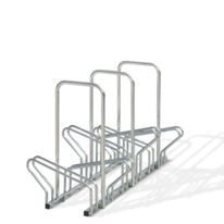 Râtelier 6 vélos au sol face-à-face avec arceaux antivol