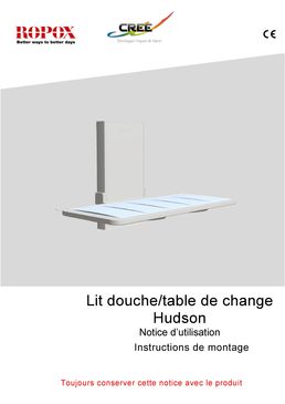 Lit de douche convertible en table de change | Hudson