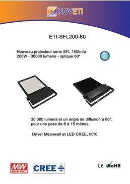 Projecteurs LED STADIUM floodlight park | ETI-SFL200-120 / ETI-SFL200-60 