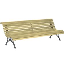 Banc de ville en pin traité autoclave Romantico