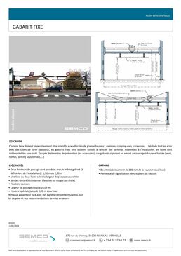 Gabarit fixe | Portique limiteur de hauteur en acier
