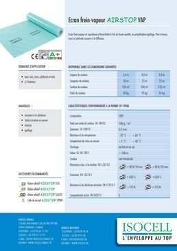 Ecran frein-vapeur | AIRSTOP VAP