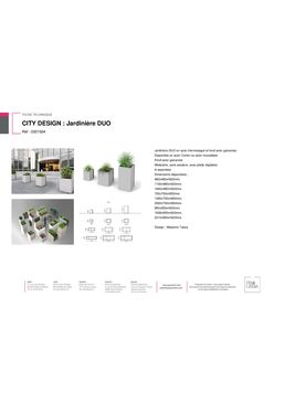 Jardinière modulaire en acier Corten ou inoxydable pour agencements urbains | DUO 0301564