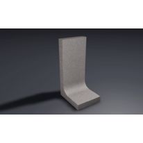 Pièce en L en béton pour soutènement léger