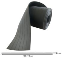 Lisse murale fine striée avec adhésif fourni, longueur 10 m, largeur 180 mm | WATTELEZ 