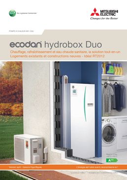 Pompe à chaleur air/eau avec option double service | Ecodan Hydrobox Autorégulé